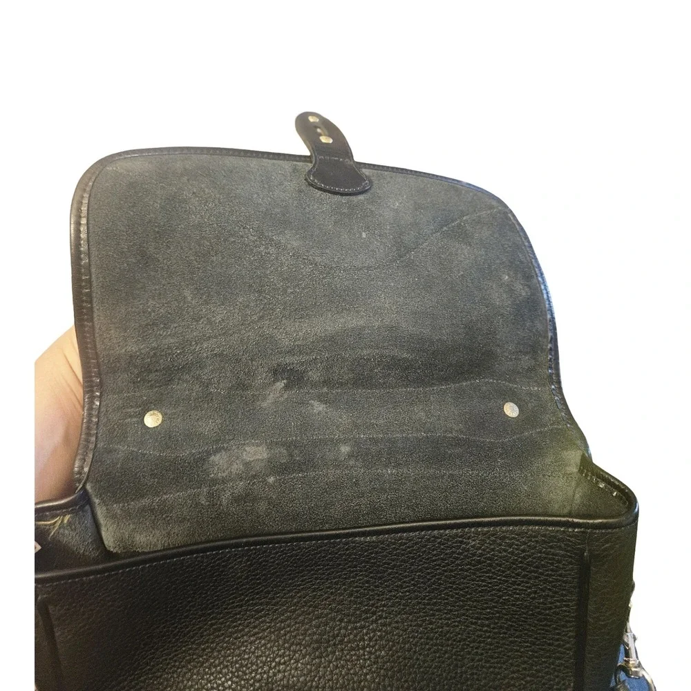 Dooney & Bourke All Weather Leather Vintage Satchel Crossbody Bag Black Pebbled